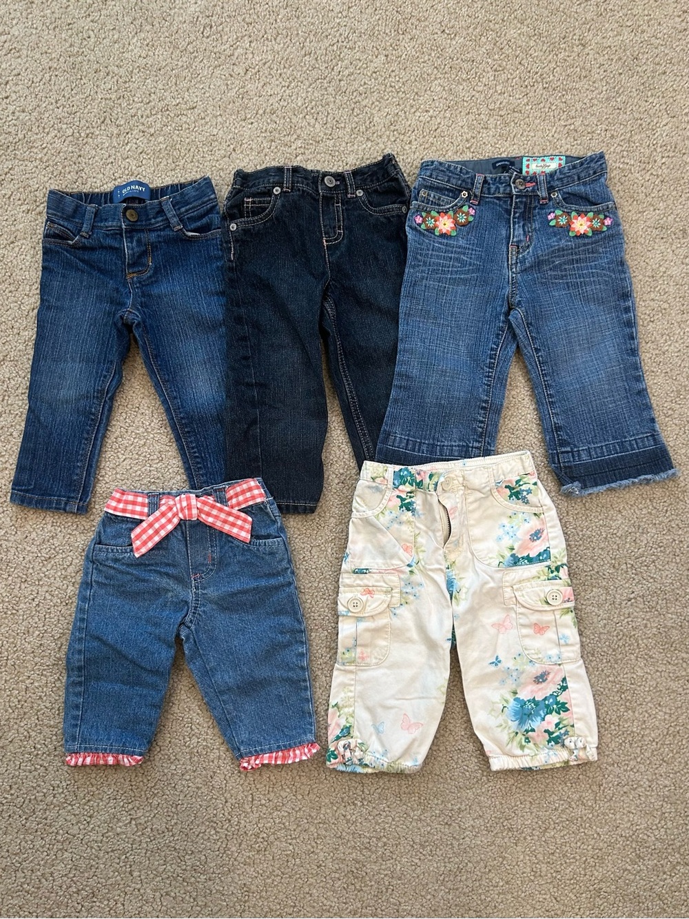 Baby Girl Jeans Bundle Size 12-18 Months